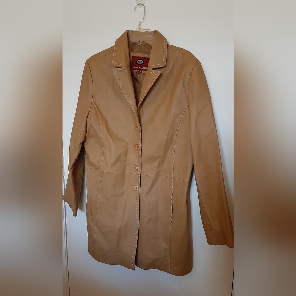 Lightweight leather coat